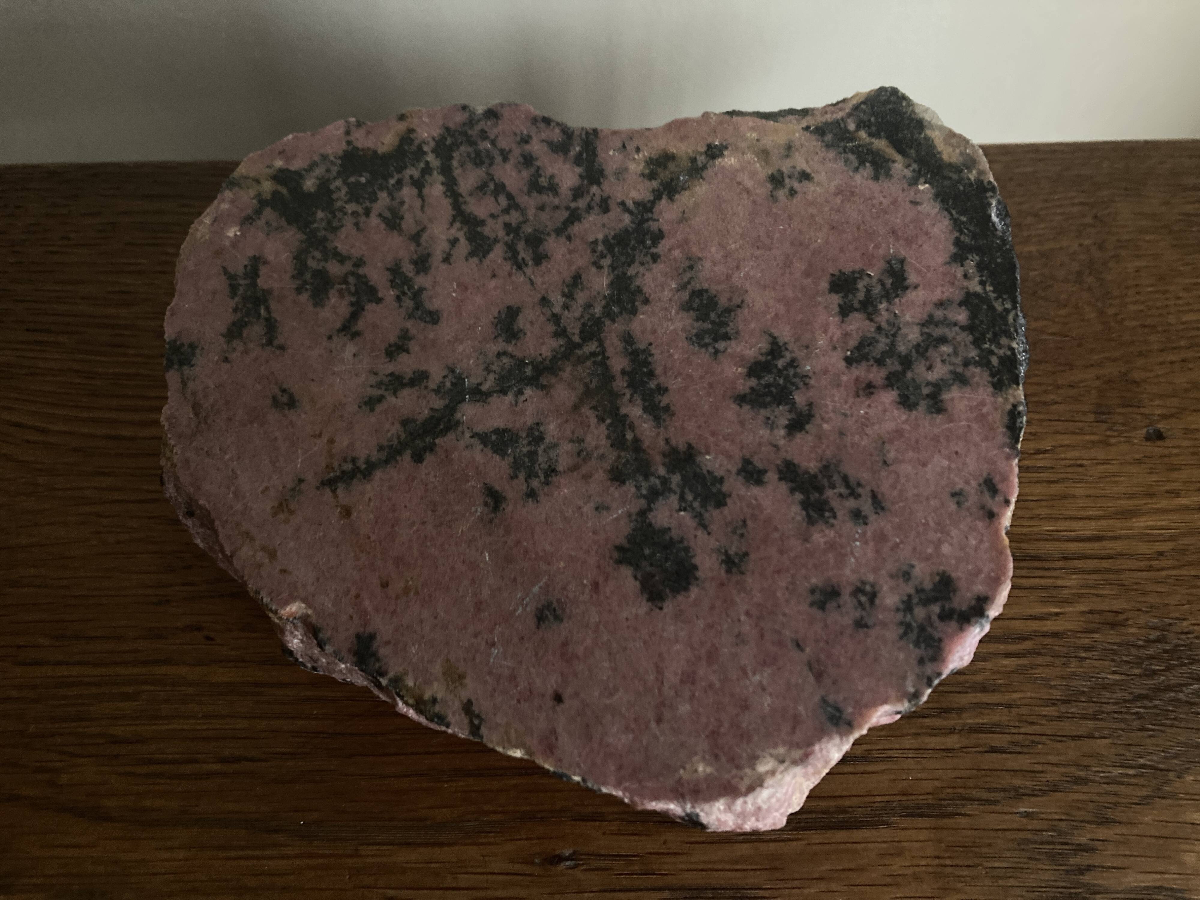 Raw pink marble trinket tray, 1970
