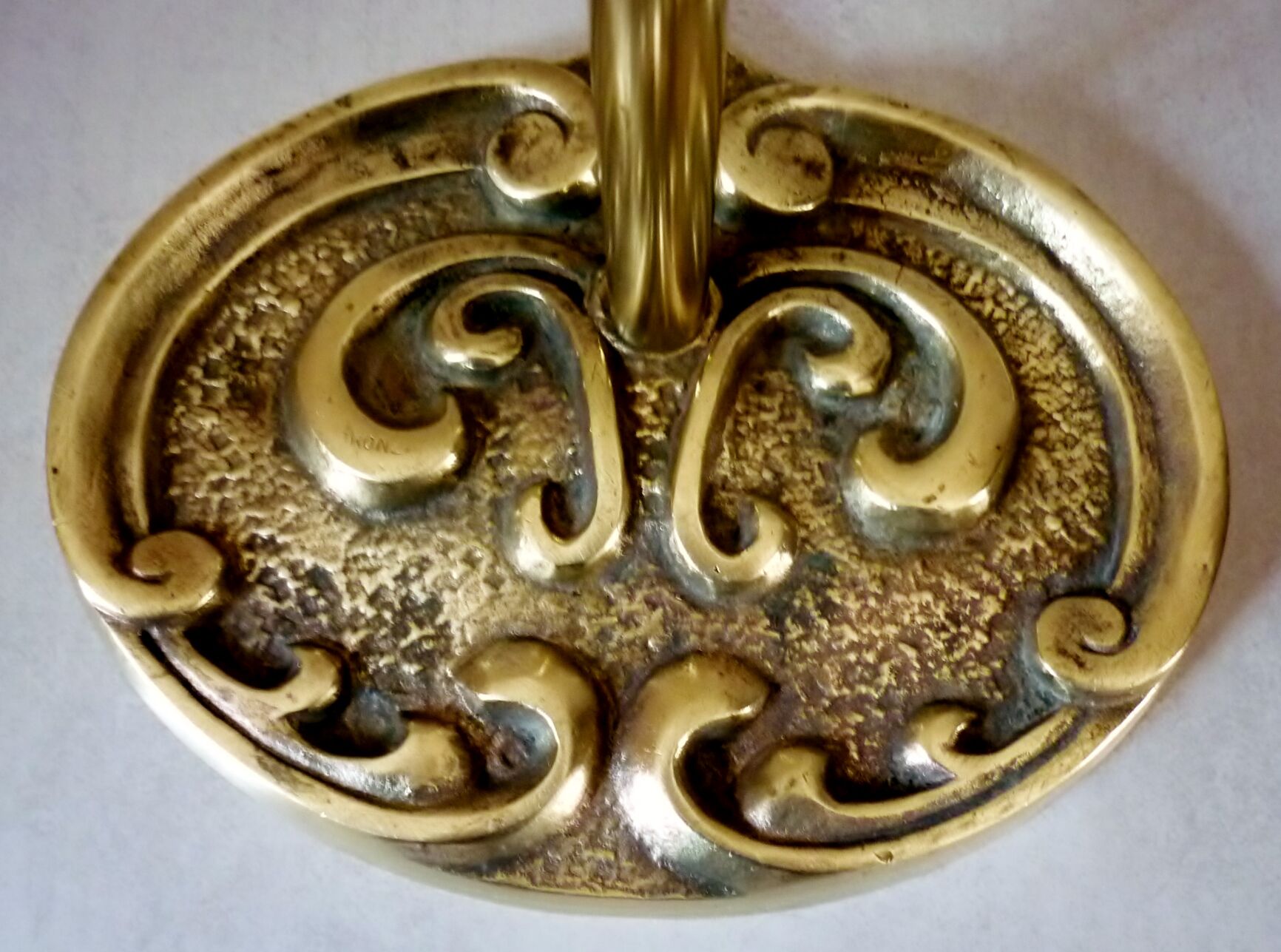 Servant, accessories fireplace, marked chiseled bronze and brass, 5 pieces