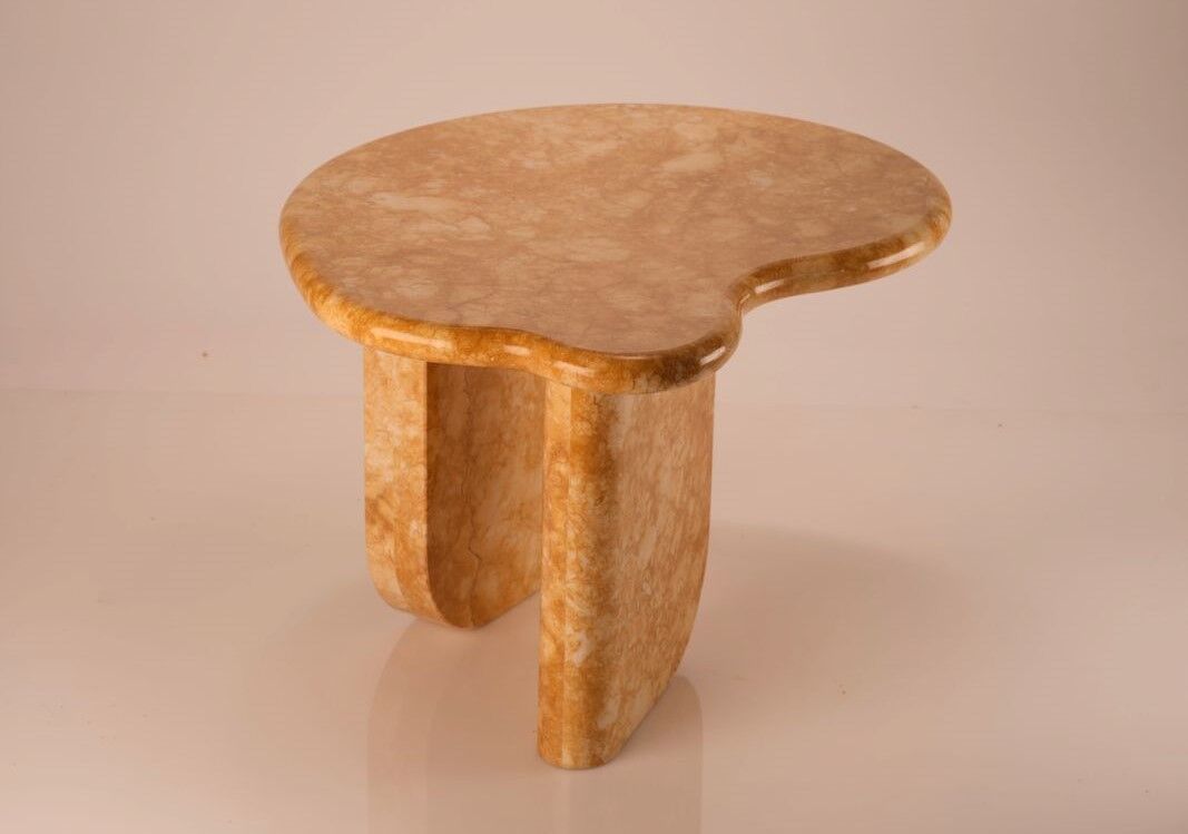 Side table en marbre jaune royale
