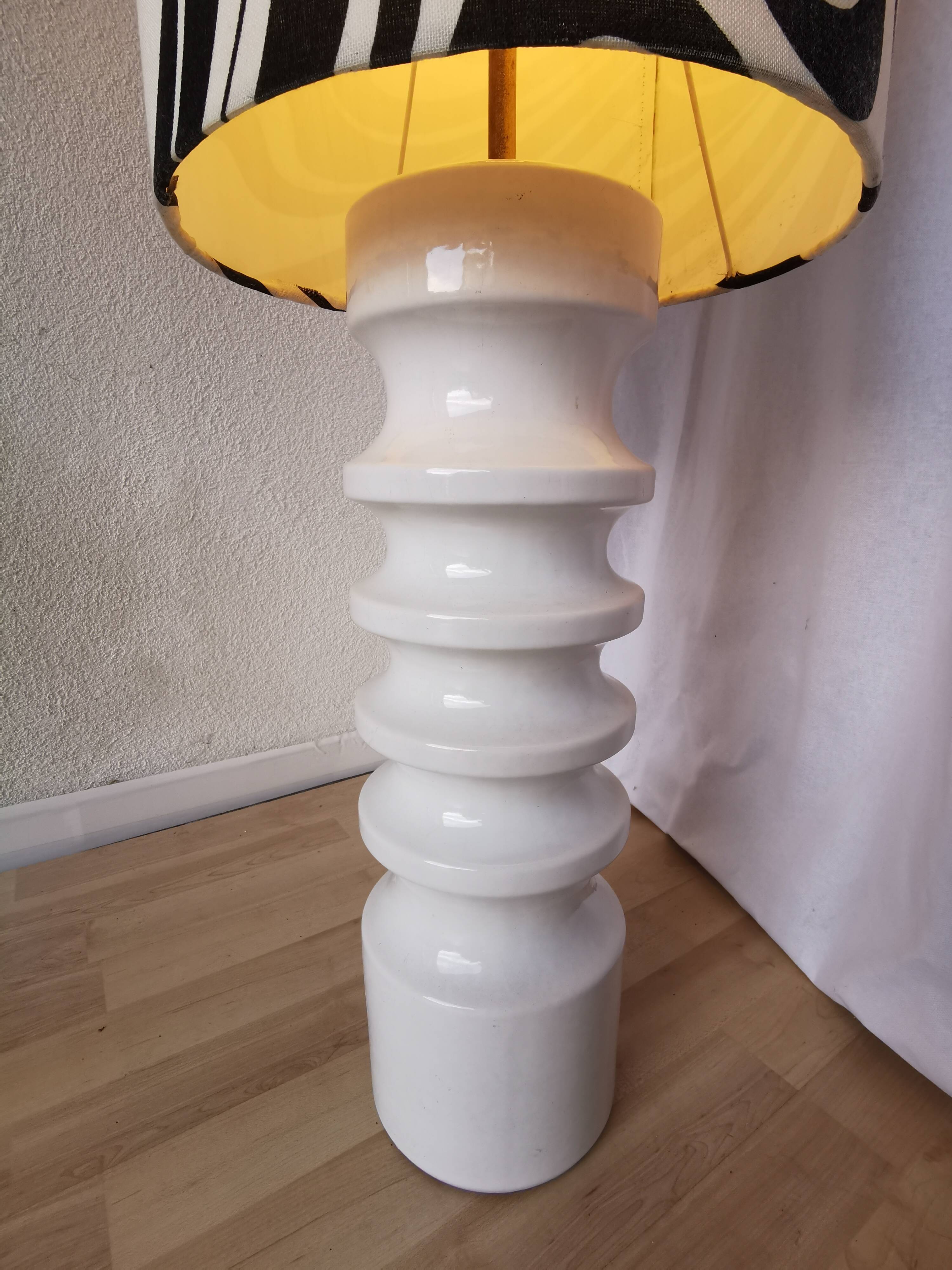 Vintage Dumler & Breiden Floor Lamp: German Pop Art Zebra Shade