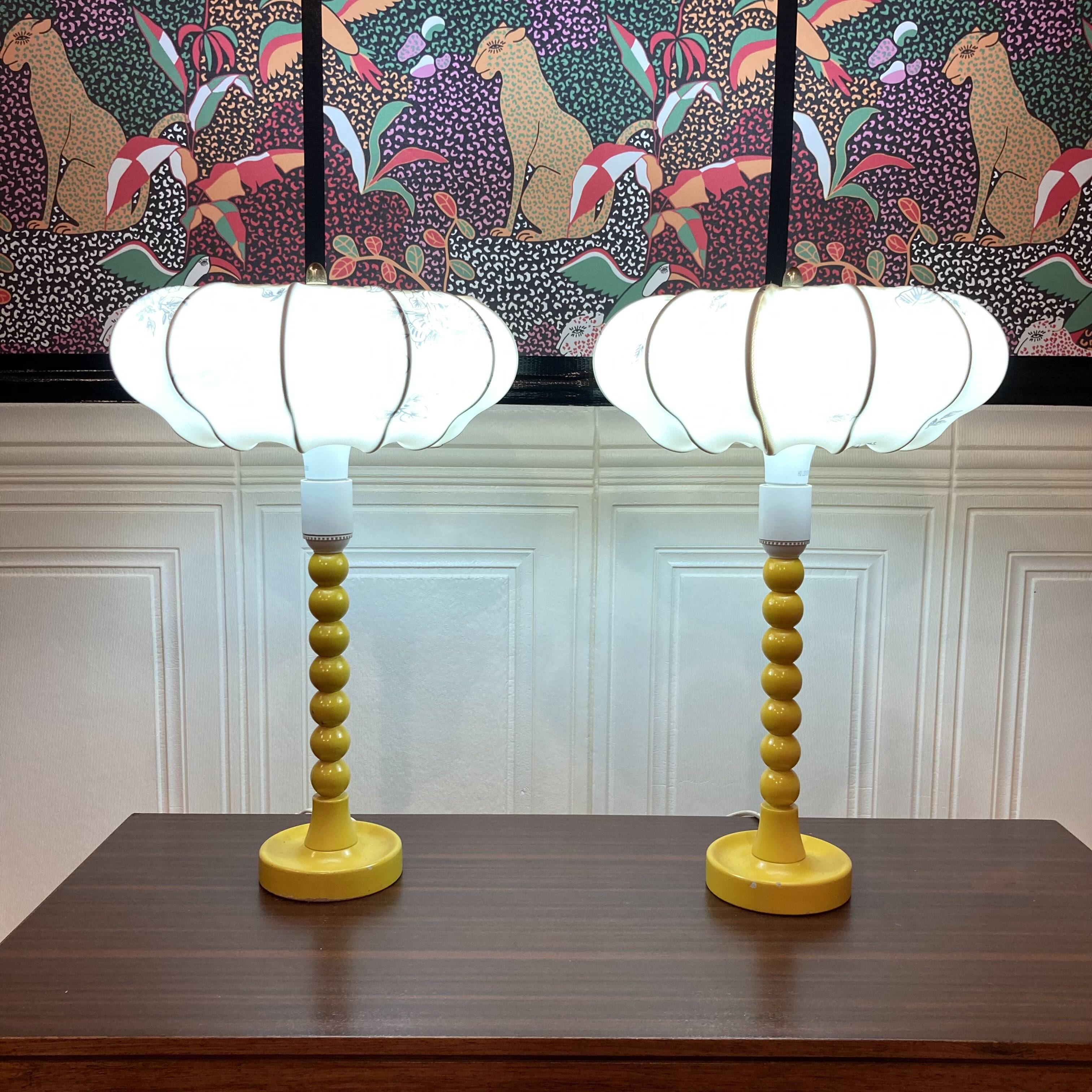 Pair of Scandinavian design lamps from the 1960s.