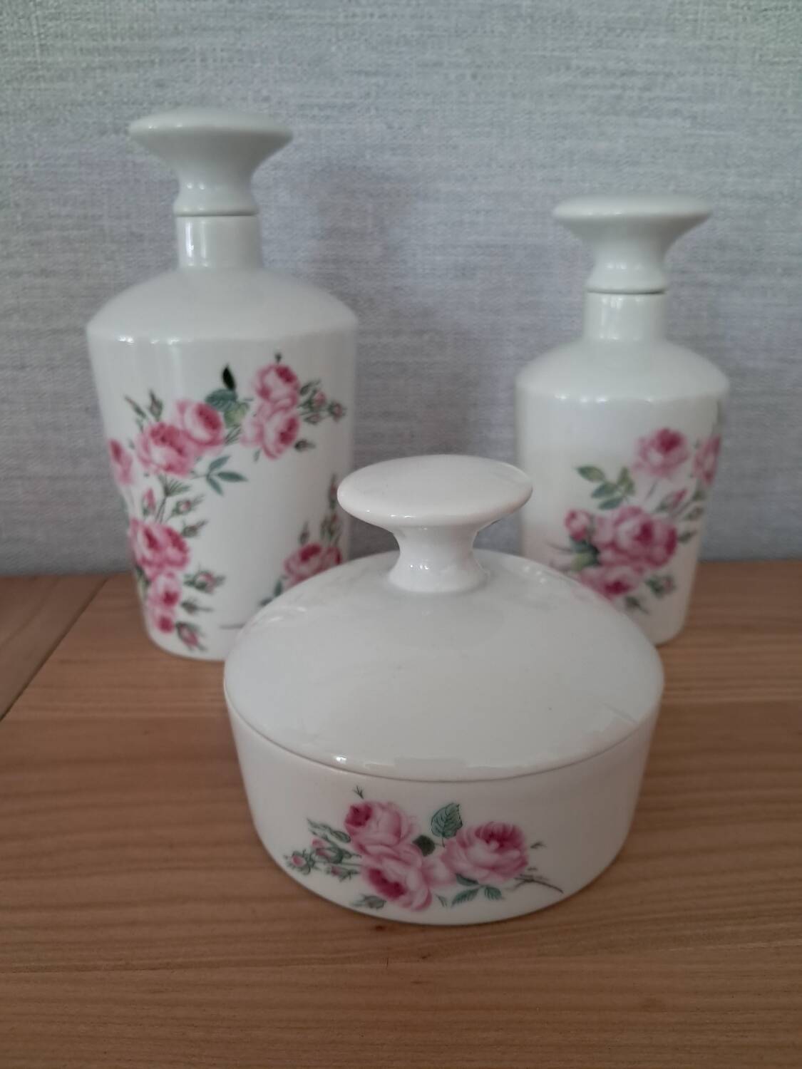 Limoges porcelain bathroom bottles