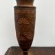 Turned and carved wooden vase, mid-20th century