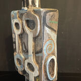 Brutalist ceramic sculpture by the artist Olisch.