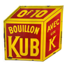 Plaque émaillée Bouillon KUB avec un K