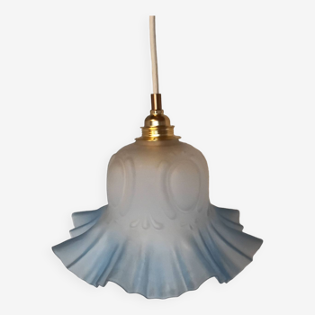 Vintage frosted glass pendant light