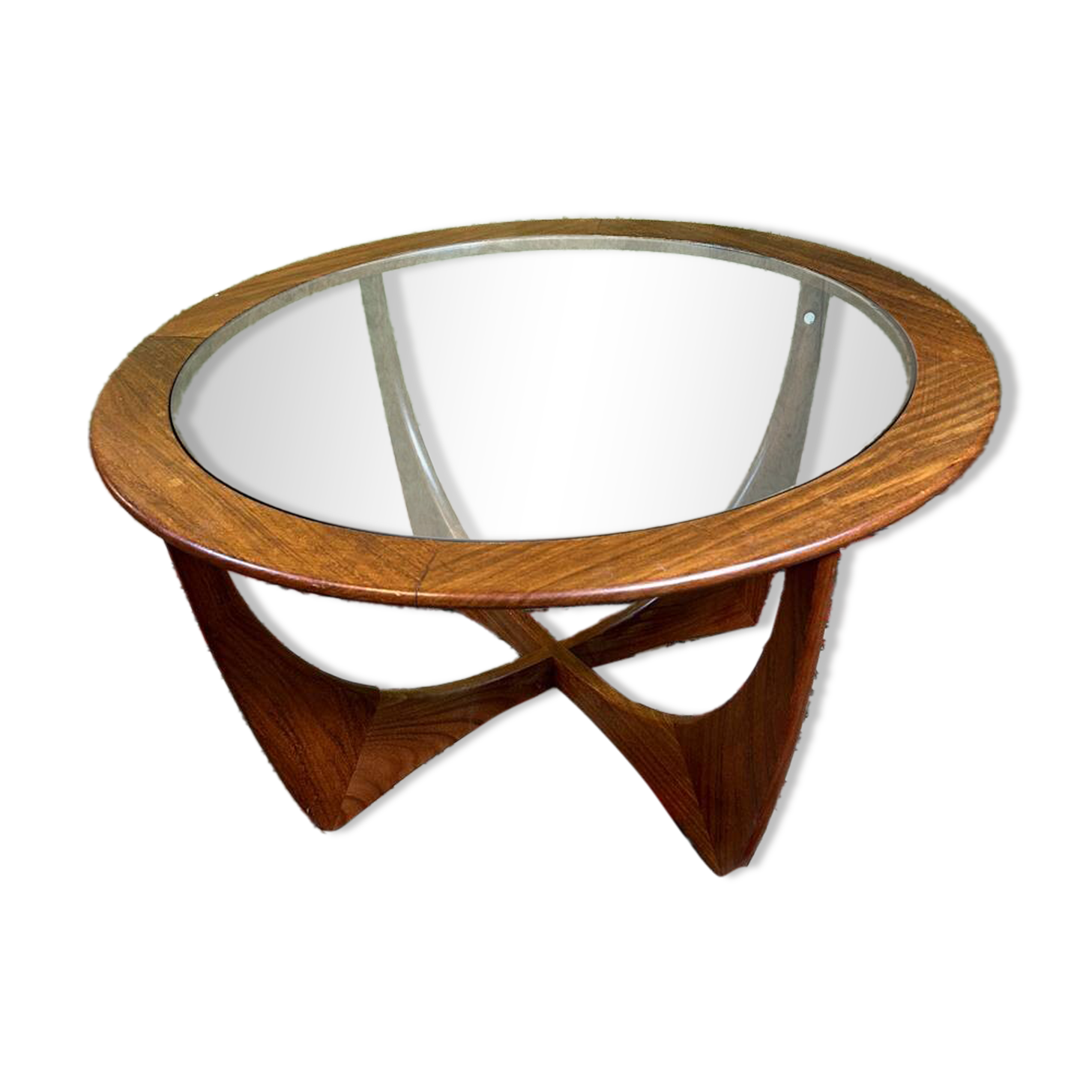 Mid century retro vintage teak round coffee table by GPlan 1960