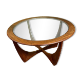Mid century retro vintage teak round coffee table by GPlan 1960