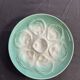 Niderviller sea-green earthenware oyster plates, set of 10 + dish