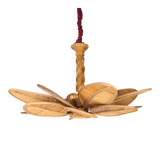 Rattan "leaf" chandelier