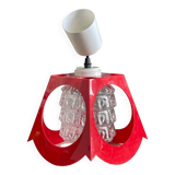 Vintage molded glass pendant light