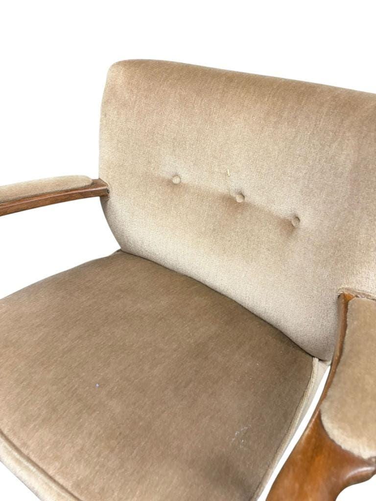 Vintage beige cocktail armchair / armchair / single armchair with armrests