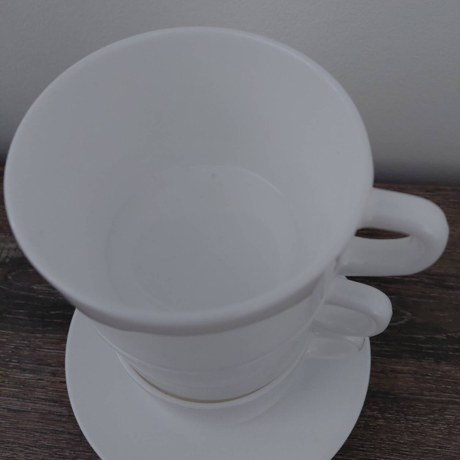 Arcopal - 3 chocolate cups + 3 saucers