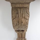 Jean-Charles Moreux. Console in carved oak and marble. 1940s.