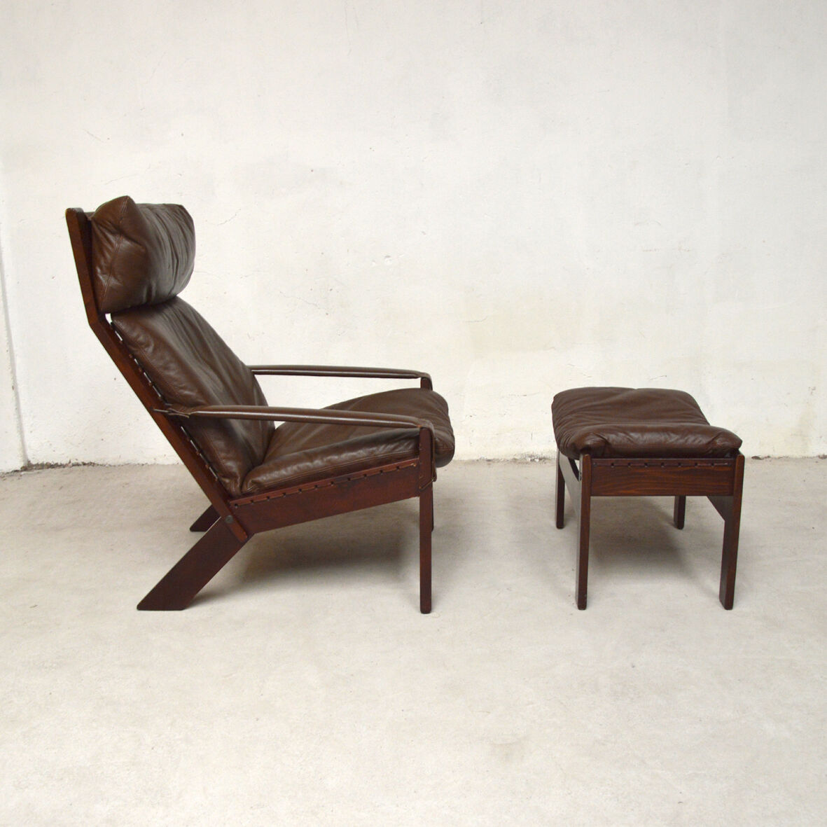 Westnofa armchair and ottoman, Norway 1960