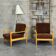 Pair of Czechoslovakian armchairs 1980 corduroy