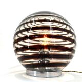Pair of murano swirl glass table lamps, 1970s