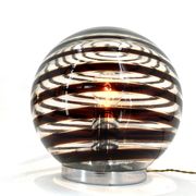 Pair of murano swirl glass table lamps, 1970s