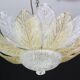 Charming Vintage Italian Murano Glass Amber and trasparent Ceiling Light