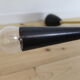 Plafonnier flower petals in Bakelite and aluminum cast, Italian sputnik