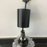 Moulded glass pendant lamp, 70s