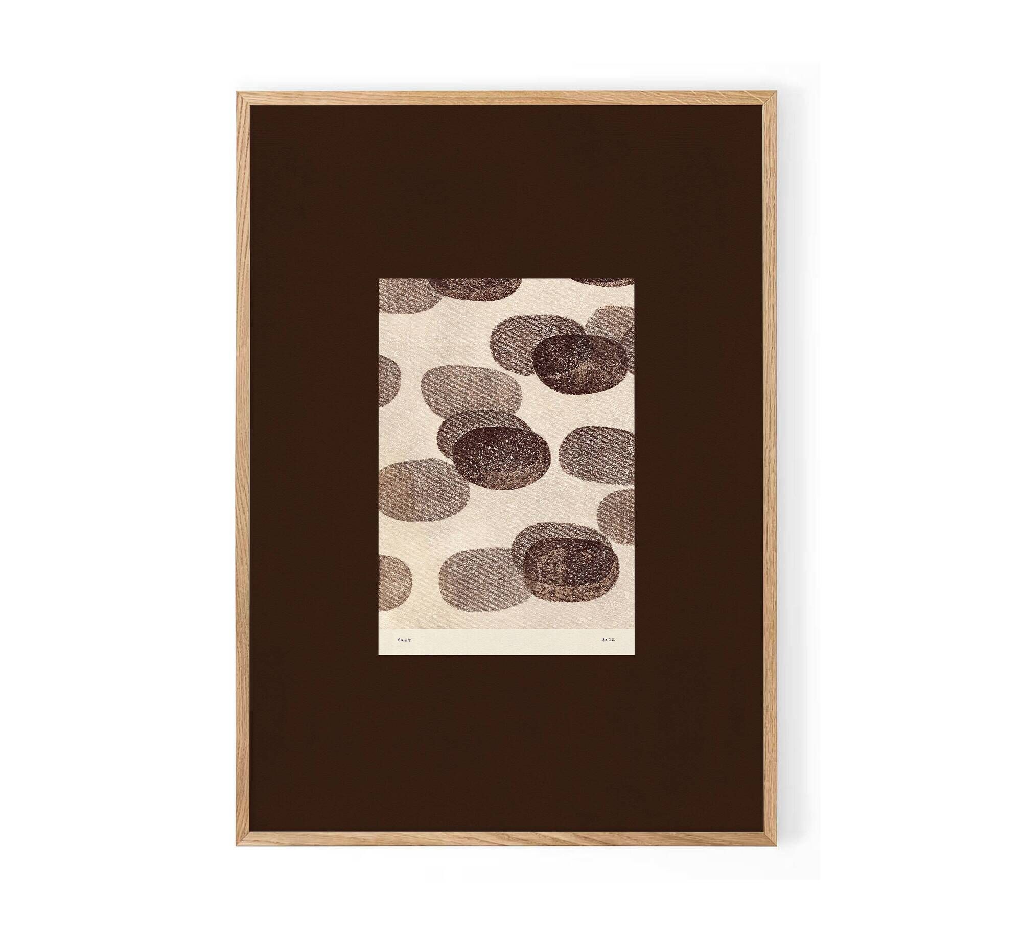 art print after an abstract painting signed Eawy