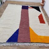 Handmade wool Berber rug 304 x 257 cm