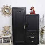 Wardrobe combo linen closet dresser Parisian patina