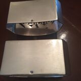 2 Old silver towel rounds