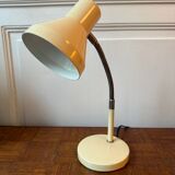 Pale yellow metal desk lamp