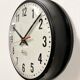 Vintage Black School Wall Clock from Lathem, 1980s