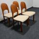 Quatre chaises à manger design danois vintage par Holstebro møbelfabrik a/s