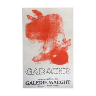 Claude garache, galerie maeght, 1980. exhibition poster made in lithography