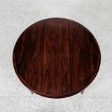 Midcentury Danish extendable round dining table in rosewood by VV Møbler 1960s