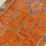 3x10 Burnt Orange Turkish Handmade Wool Runner Rug, 85x318 Cm