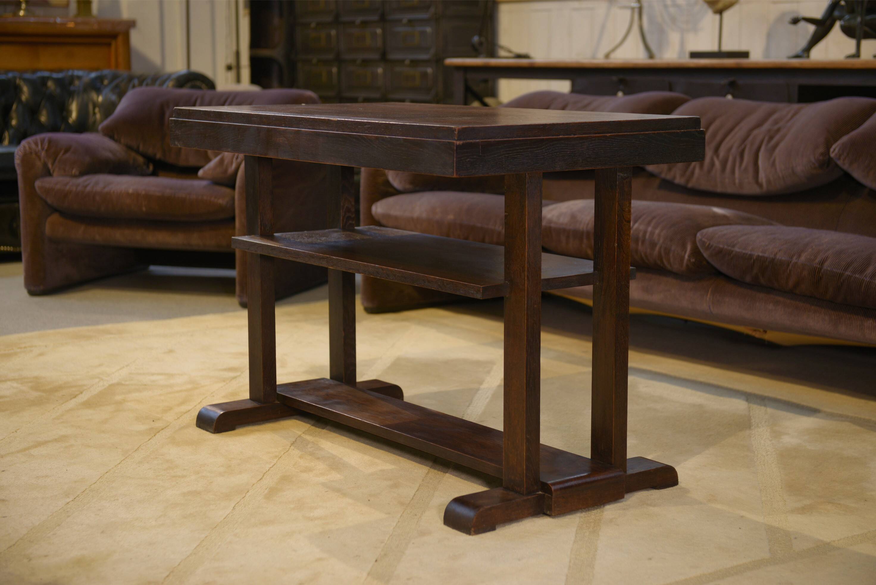 Oak console/side table from the 1940s.
