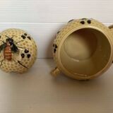 Ancien pot à miel décor d'abeille