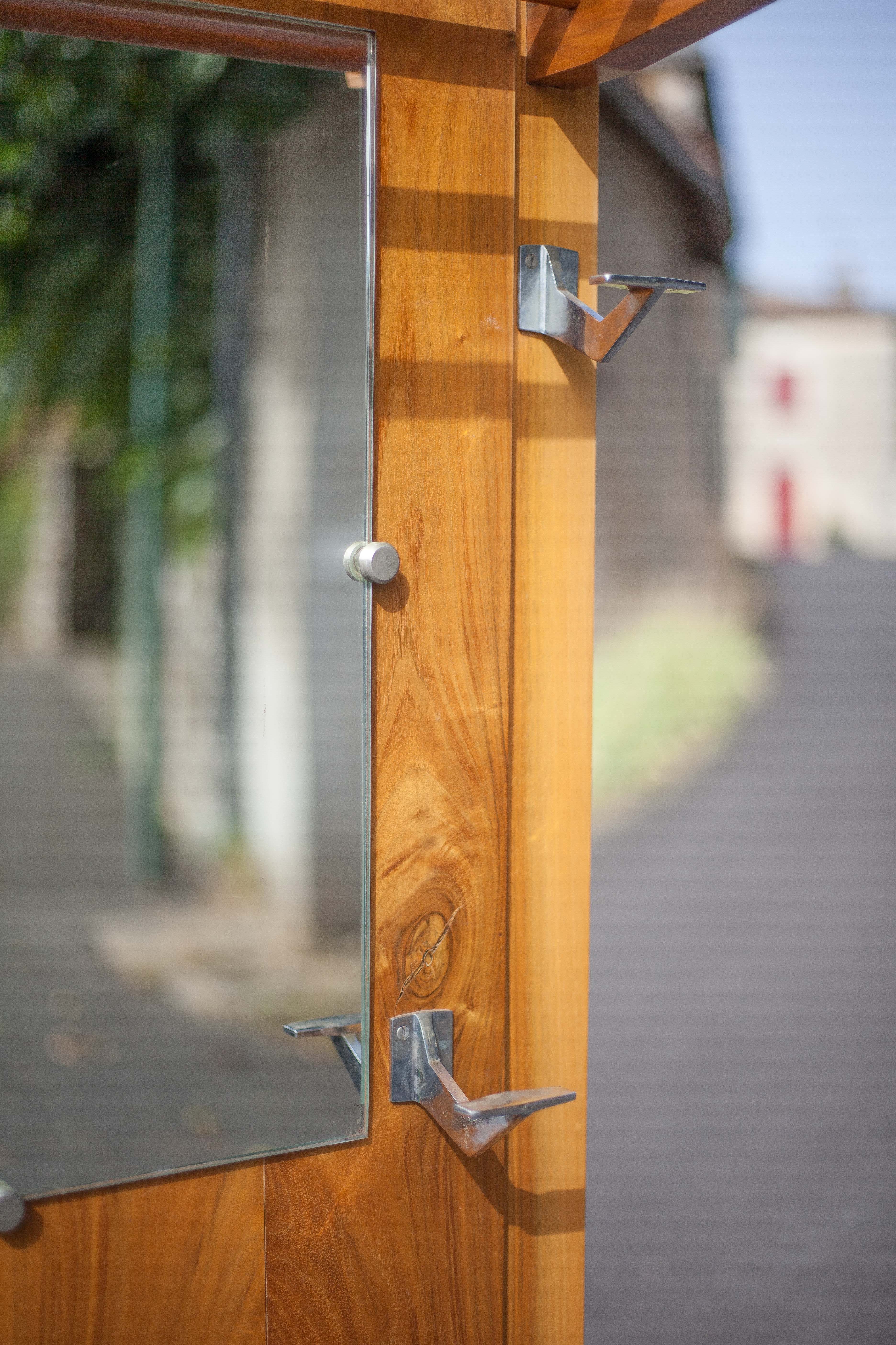 Porte-manteau art déco, porte-manteau bois, vestiaire, meuble hall d'entrée