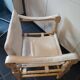 White leather safari chair