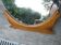 Miroir rond sur meuble 60's
