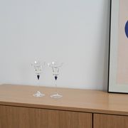 Pair of glass tumblers, Danish design, 1970s, manufactured in Denmark