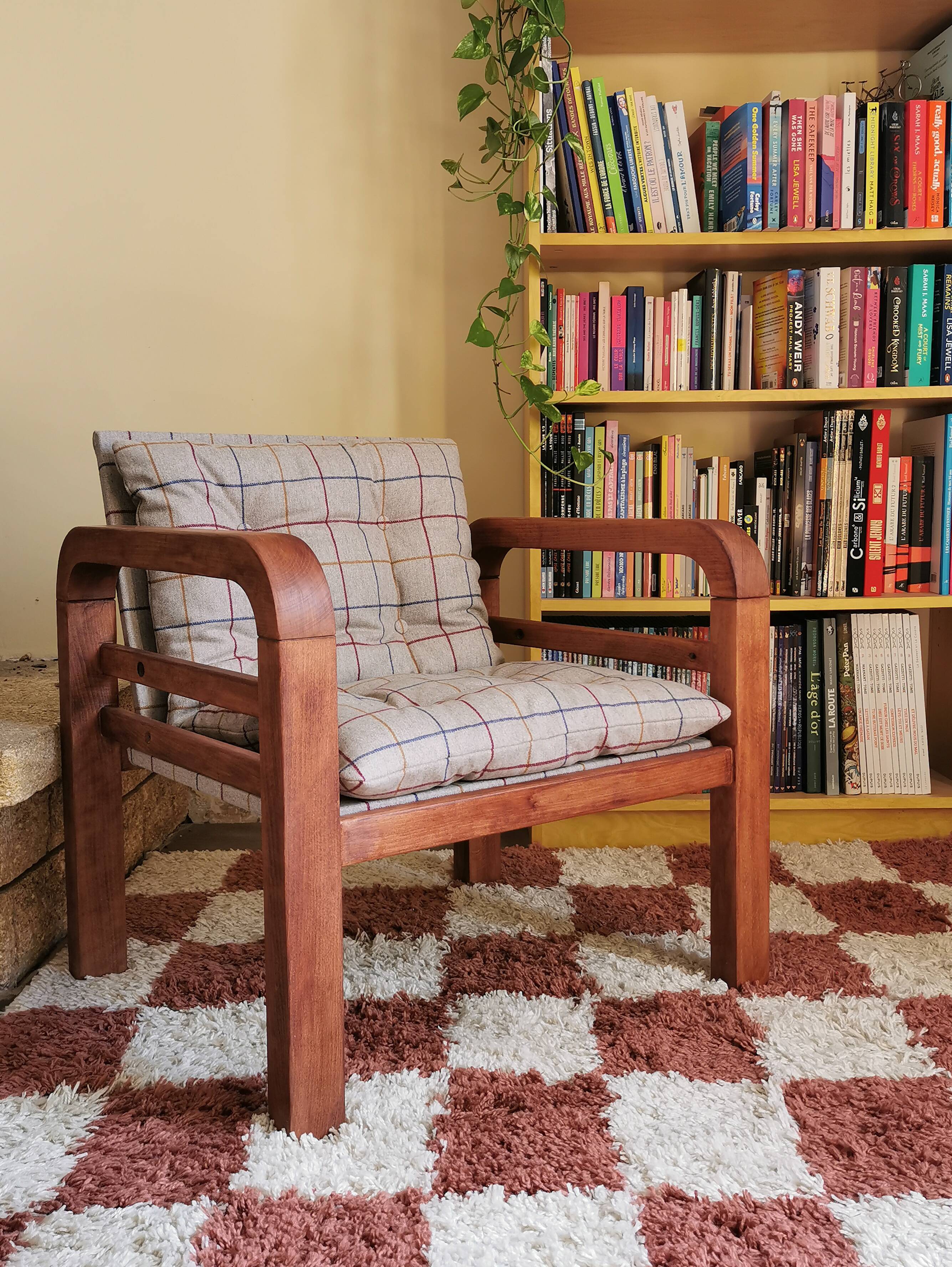Vintage checkered armchair