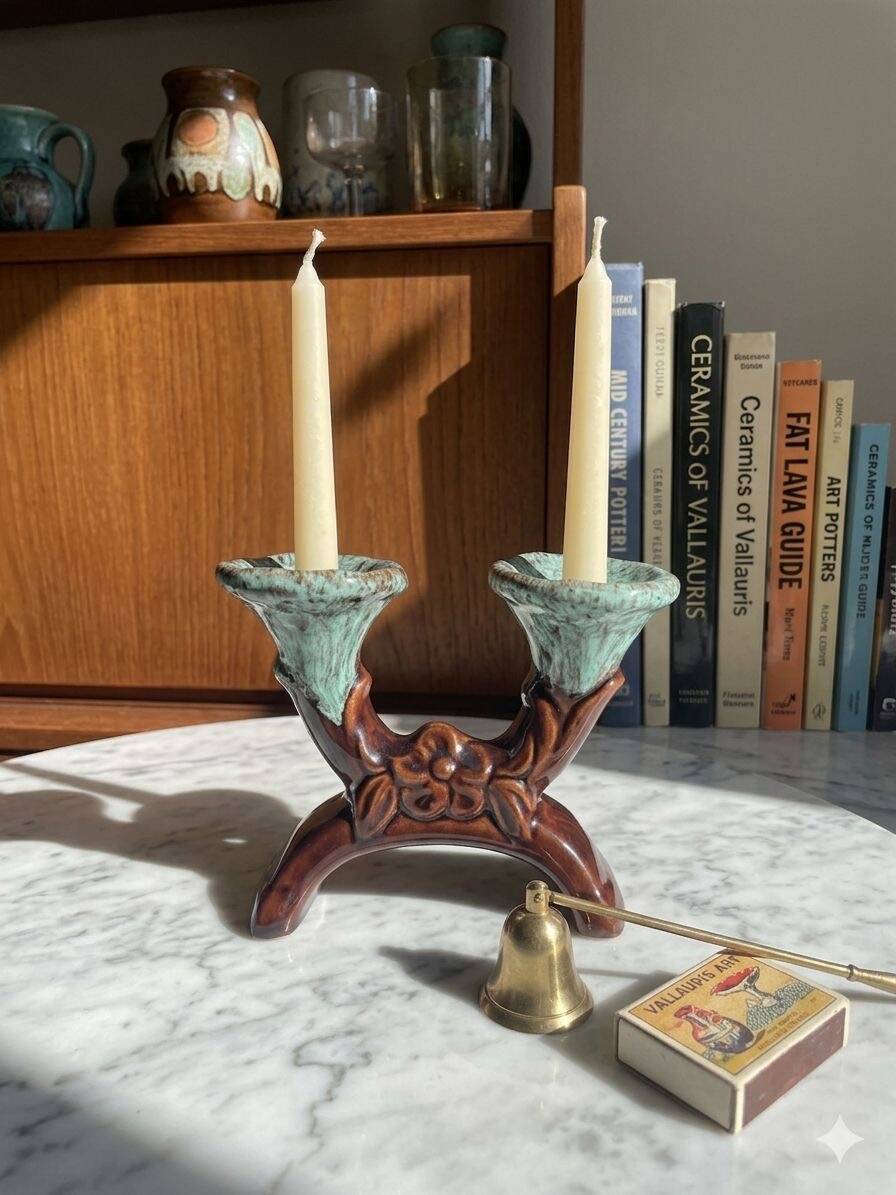 Chandelier double ceramic Vallauris