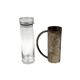 Modern silverplated and glass cruet mod. Oilvine, Lino Sabattini Italy 1970