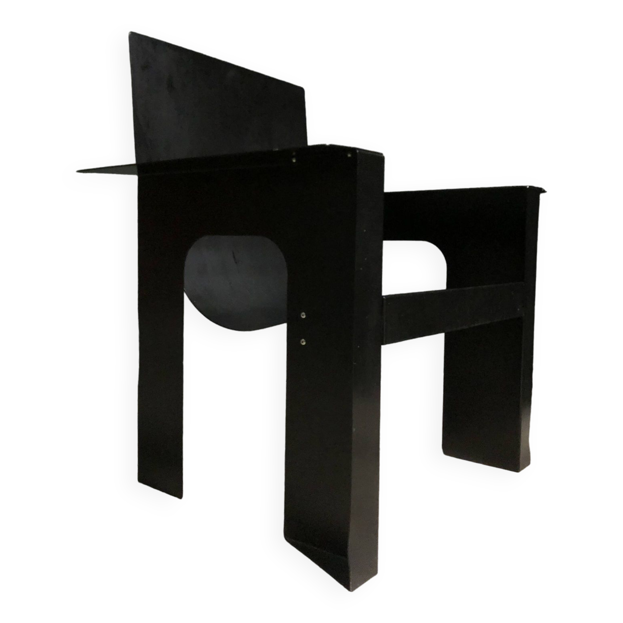 Rare rietveld arm chair by giandomenico belotti for alias, 1984