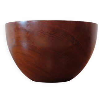 Very Large Teak Midcentury Wooden Bowl by Galatix England, 1970s