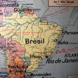 Old school map vidal lablache South America