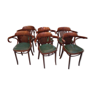 A set of 6 bar chairs