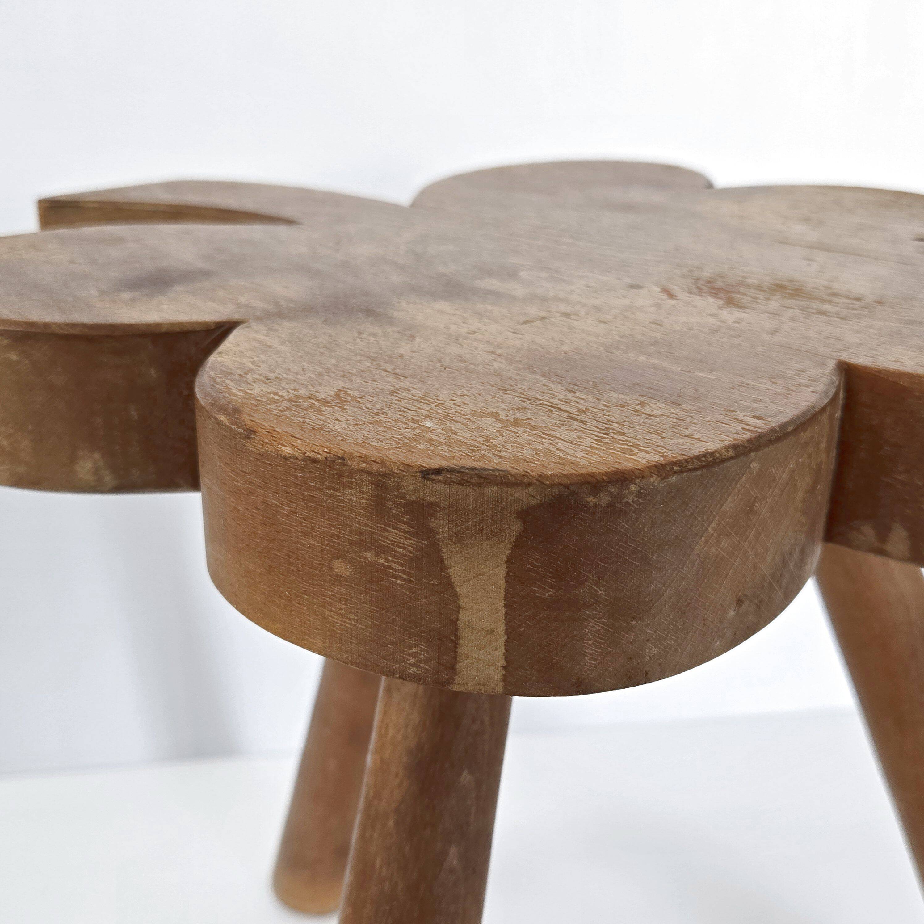 1950s clover tripod stool