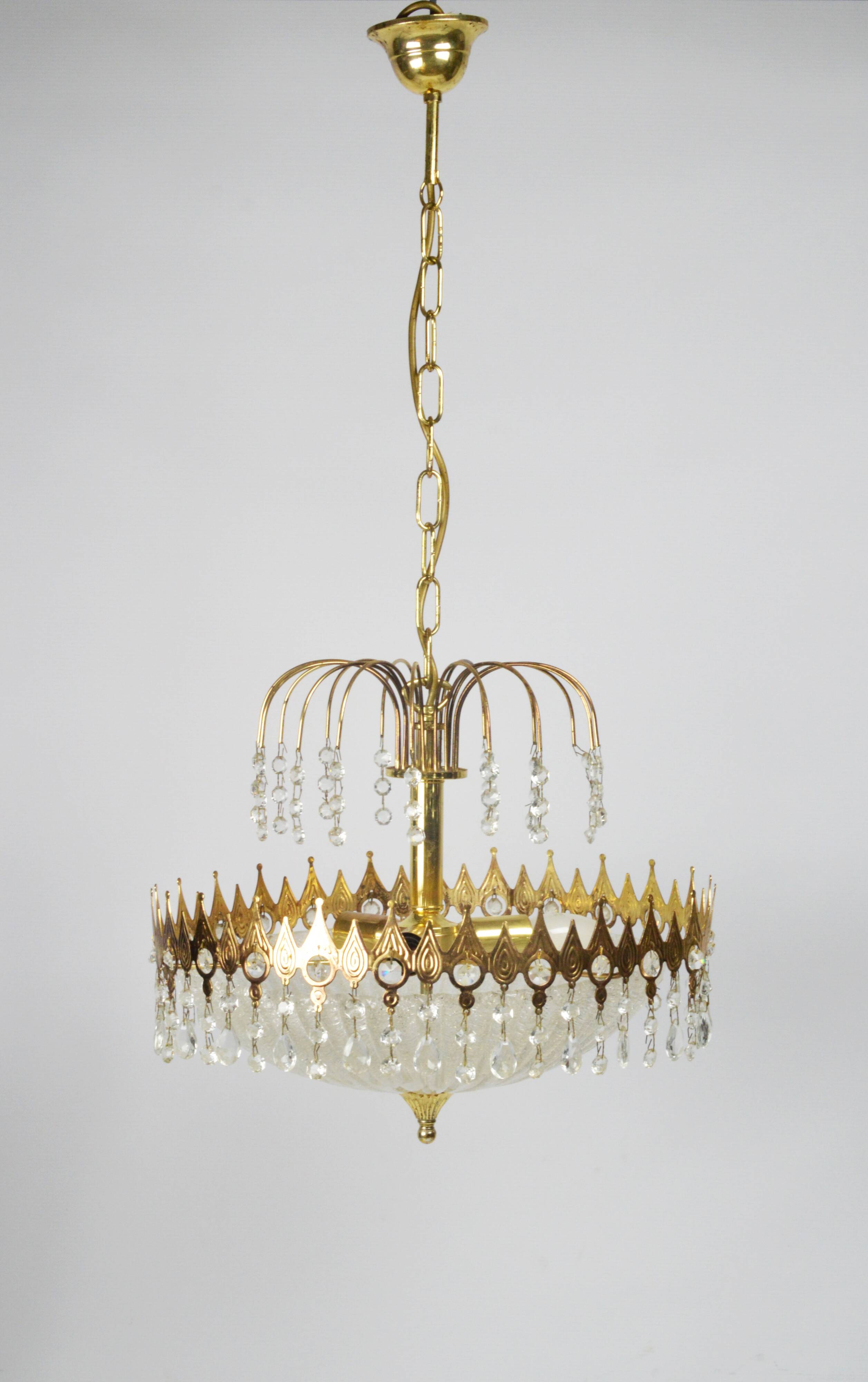 Crystal chandelier, Germany, 1970s